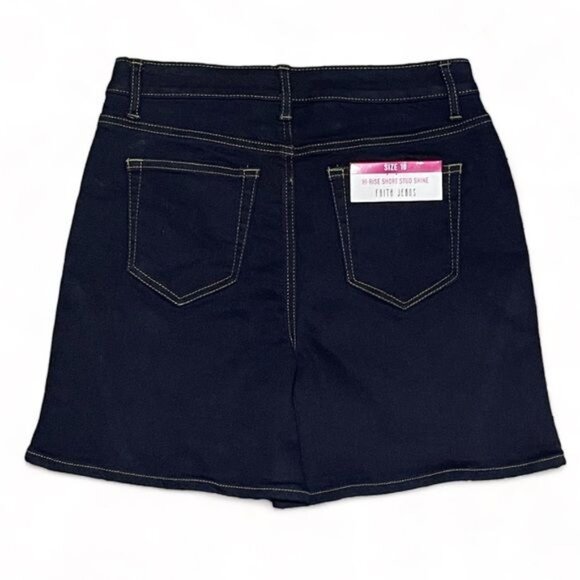 Faith Jeans Women's Hi-Rise Short Stud Shine size 10" - Picture 2 of 11